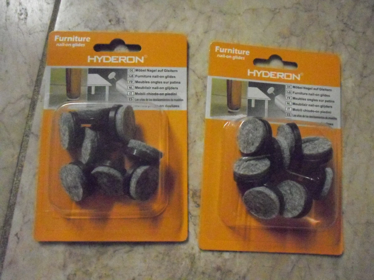 2 X 8 PK Felt Bottom Nail On Chair Glides Protect Tile Hardwood Floors 7 8