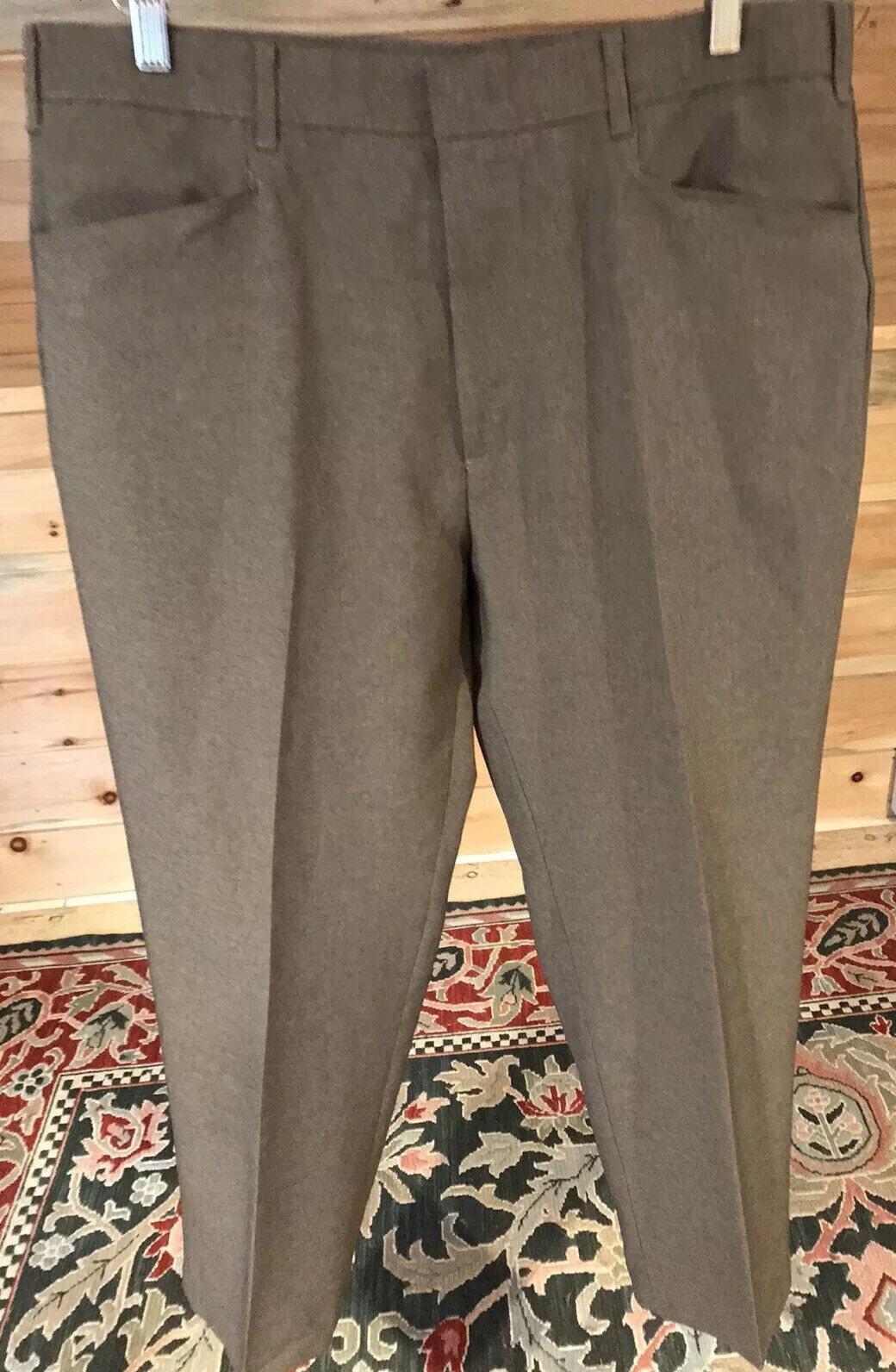 VTG 80s LEVIS ACTION SLACKS Brown pants mens 36x30 USA Made