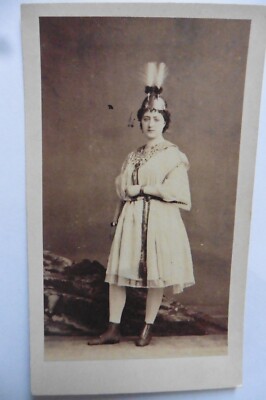 CDV Foto der weißen Tänzerin Montaubry Ballett Oper Paris - Disdéri