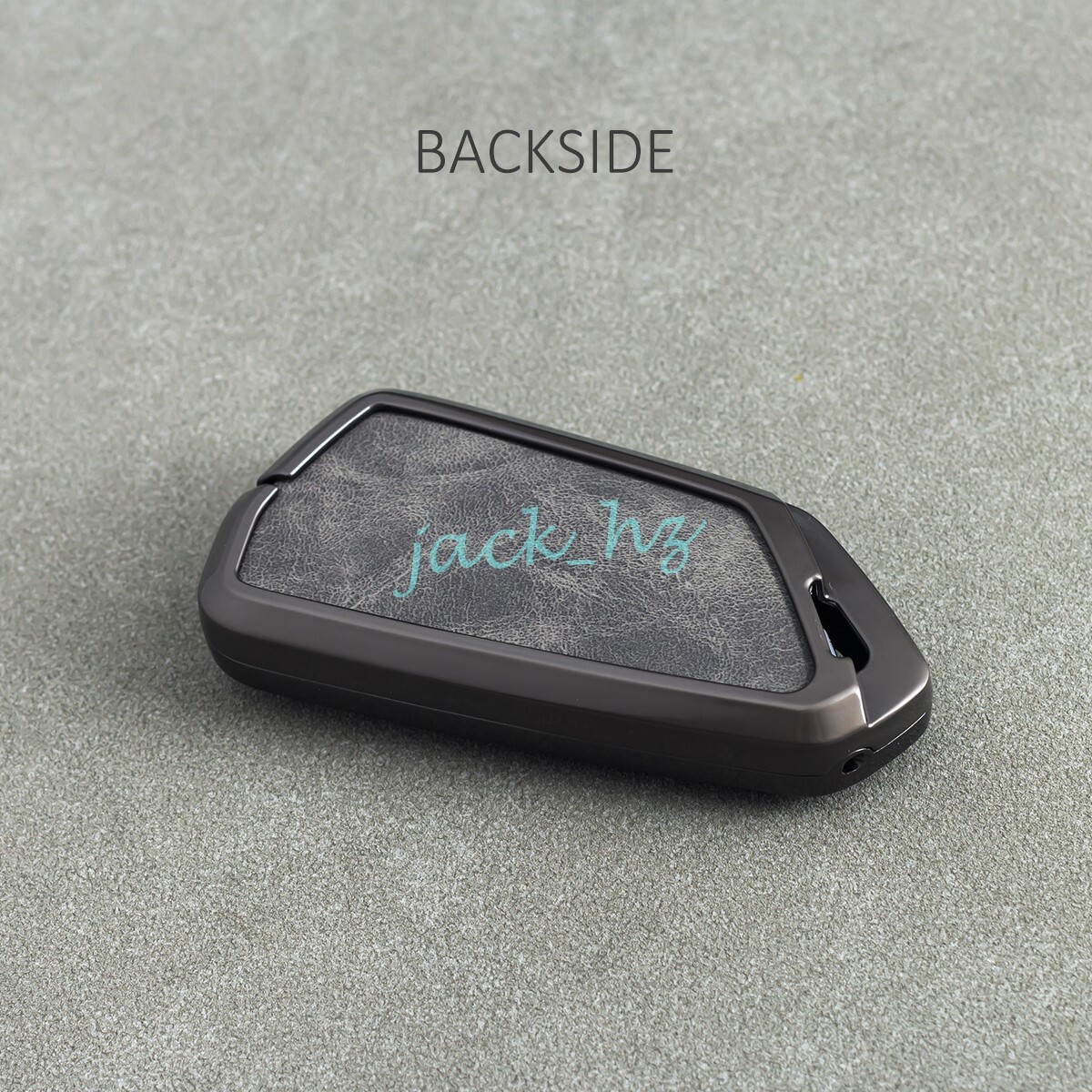Metal Leather Car Key Fob Case Cover Keychain For VW Atlas Golf