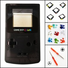Nintendo Game Boy Color GBC Replacement Housing Shell Screen Black BUTTONS 
