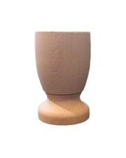 Image of Set of 4 Egg Cups - Solid Wood Classic Design Breakfast Gadget 7cm