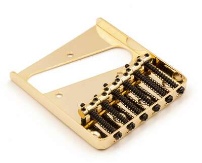 Tone Ninja 4 hole 6 Saddle Telecaster Bridge, Gold