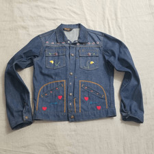 The Put On Shop By Sears Roebuck Vintage Embroidered Denim Jacket Sz 20 1066