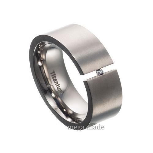 Titanium Diamond Ring Wedding Band Engagement Tension Set Fashion Jewerly Sz13-image