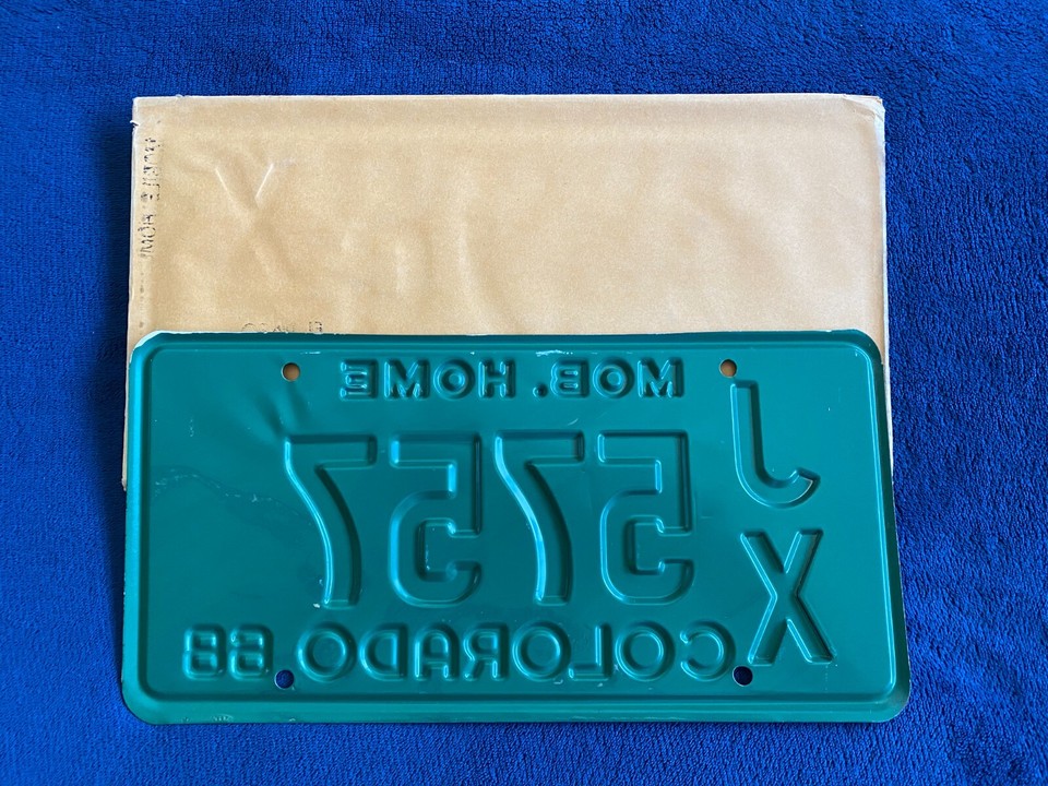 1968 Colorado Mobile Home El Paso County License Plate 5757 eBay