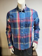 Abercrombie Fitch men's long sleeve button up shirt size L / we4115 r4 t34