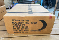 EARLIEST CONTRACT DATE 1981 US MILITARY CASE "BROWN BAG" MRE's SEALED  FULL