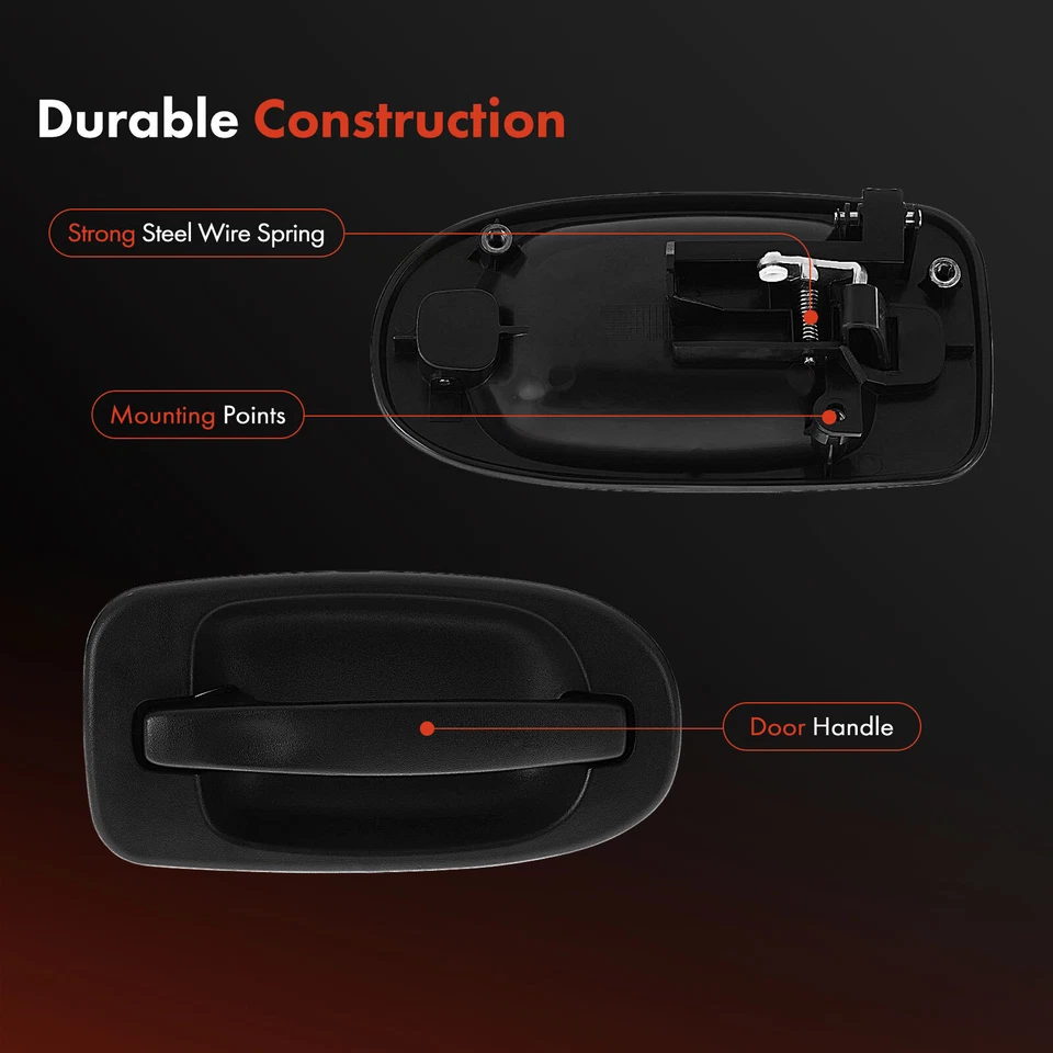 Maçaneta externa preta para motorista traseiro para Chevy Venture Pontiac Montana Buick - Imagem 4 de 4