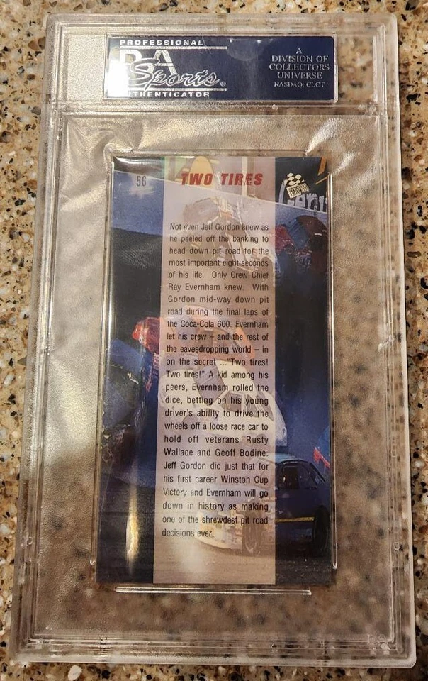 JEFF GORDON 1994 PRESS PASS OPTIMA XL #24 DUPONT COKE 600 WIN PSA 10 - POP 3 - - Image 2 of 3