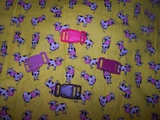 Wet Nose Designs Udderly Cute Cows Dog Collar Cow Moo Farm COLORED Buckle