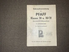 ORIGINAL VTG Pfaff 30/31 Instruction Book Manual Sewing Guide 1950, Nice, GER
