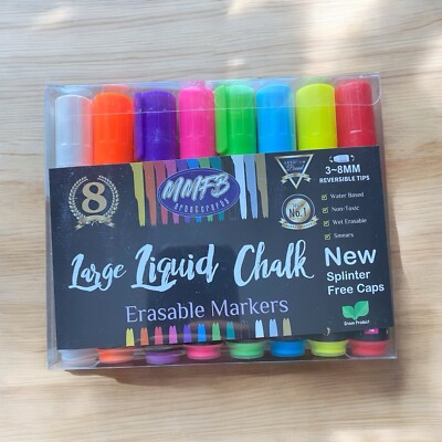 8 pcs Liquid Chalk Board Window Marker Erasable Pen 8 Pack Great For Chalkboard