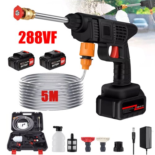 Cordless Electric High Pressure Water Spray Gun Portable Car Washer Cleaner Tool