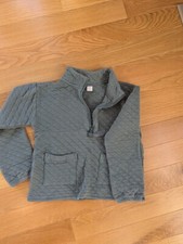 J Crew Crewcuts Quilted Sweatshirt 1/4 Zip Girls Size Large 10-11