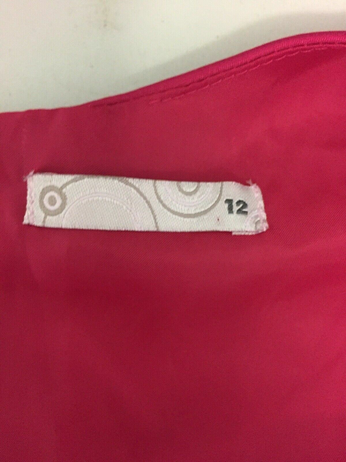 Target Pink material flowers frill on neck size 12 womens cocktail