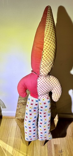 Carnival Clown Doll, Celluloid Face Collectible 29” Rare 1950’s MCM Unique - Picture 18 of 20