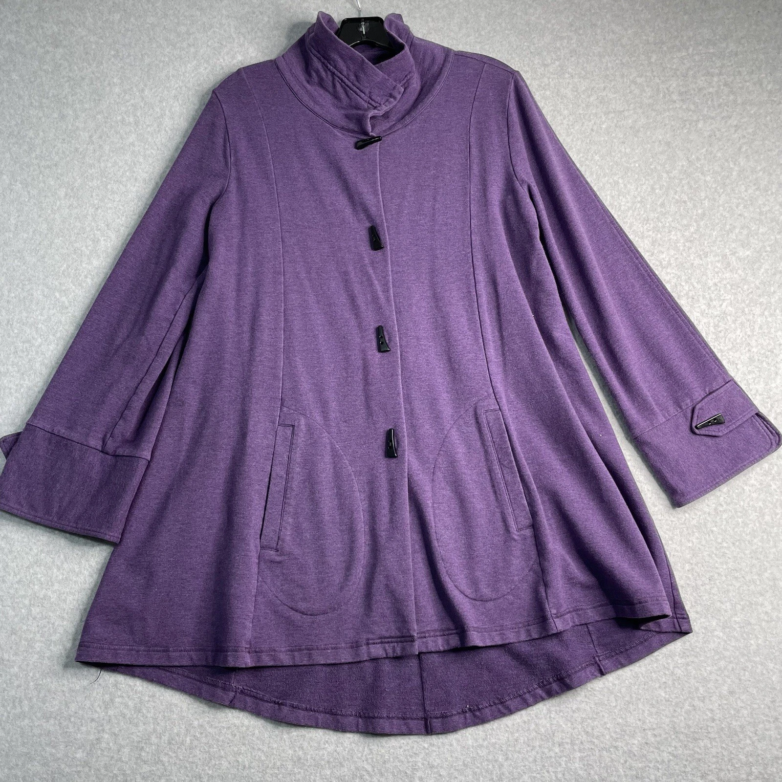 VETEMENTS Giacca Morbida Surroundings Donna Viola Media La Parisienne Cappotto A Bottone