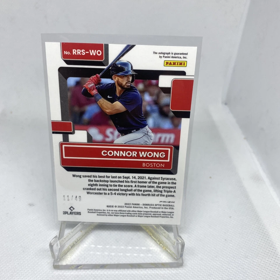 2022 Donruss Optic Rated Rookies Auto Carolina Blue Velocity Connor Wong /49 - Image 2 of 2