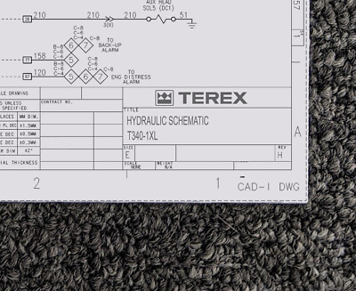 Terex T340-1XL Truck Crane Hydraulic Schematic Diagram Manual