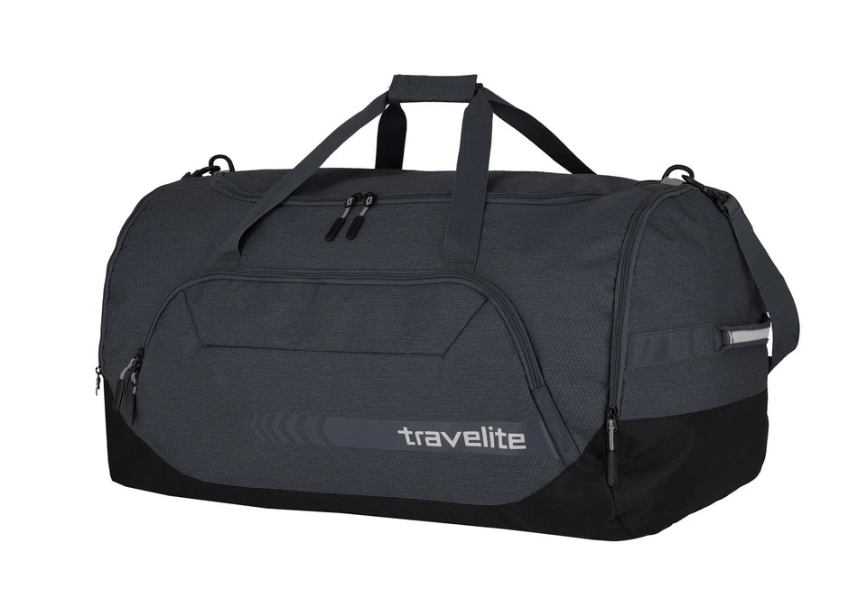 travelite Kick Off Duffle XL Reisetasche Sporttasche Tasche Schwarz Grau Neu - Bild 2 von 3