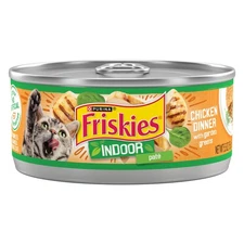 Purina Friskies Indoor Cat Food Pate Chicken Dinner 24 x 5.5 oz Cans