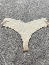 Aerie No Show Cream Thong Size M NWOT