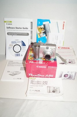 Canon Powershot A85 Digital Camera 4.0 MP For Parts w Box Manual Cords * READ*