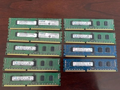9x 2GB DDR3-1333 PC3L-10600R ECC REG Servidor RAM 18GB Total Marcas Mixtas Foto 1 de 3