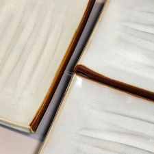 Vintage Large Ceramic Pottery Sushi Plates Rectangular Made in Japan Set of 4