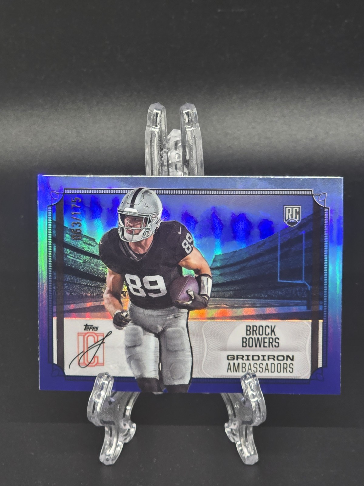 2024 Topps Signature Class Brock Bowers RC Gridiron Ambassadors Indigo /175