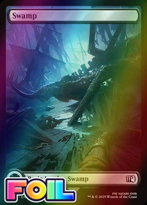 x1 Swamp FOIL FIN Final Fantasy MTG 302 FULL ART BASIC LAND M/NM