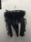 AKIRA Women's Black Life In Ruffles Off Shoulder Bodysuit Sz L NWT — photo 1