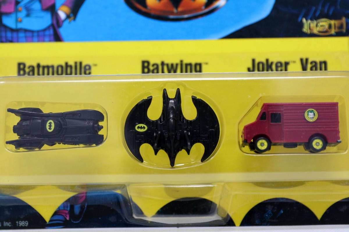 Batman Micro Batmobile Batwing Joker Van Set ERTL 1989 Diecast