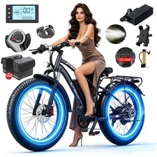 1500W E-Mountainbike 48V 20Ah Elektrofahrrad 26x4.0 Zoll Fatbike 50 km/h …
