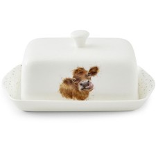 Wrendale Designs Cows Fine Bone China Covered Butter Dish Country Kitchen
