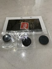 Reichspfennig German WWII Coins Set 1, 5 10 Reichspfennig 1940 and 42 with Stamp