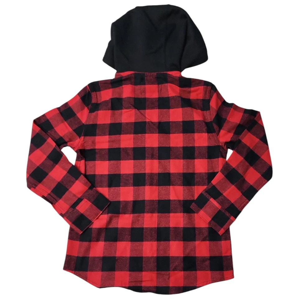 Camisa con capucha Levi's Botones Bolsillos Cálida Franela Jersey Foto 3 de 3