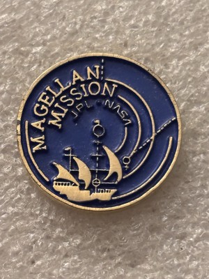 Pin's Magellan Mission JPL NASA Segelboot Boot boat signiert Martin Marietta