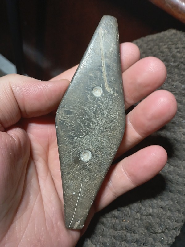 Authentic Ohio Banded Slate Rare Expanded Center Gorget Indian Artifact