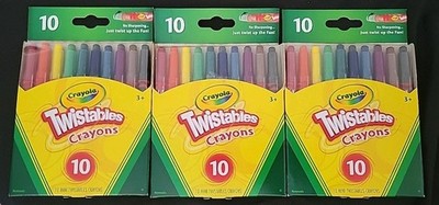Crayola Twistables Crayons 10 Pack x 3 Packs New Unopened Art Supplies(S1)