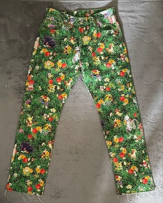 LEVI'S x POKEMON Men's Garden Multi 551Z Authentic Straight Jeans Size W30 L32