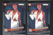 SANIYA RIVERS 2 Card Lot 2025 Panini Prizm WNBA Rookie Variation (2) #150 RC