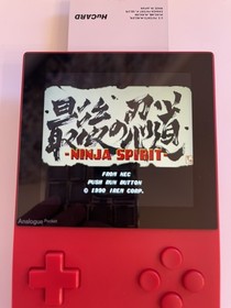 Ninja Spirit Turbo Grafx 16  Clean/Working