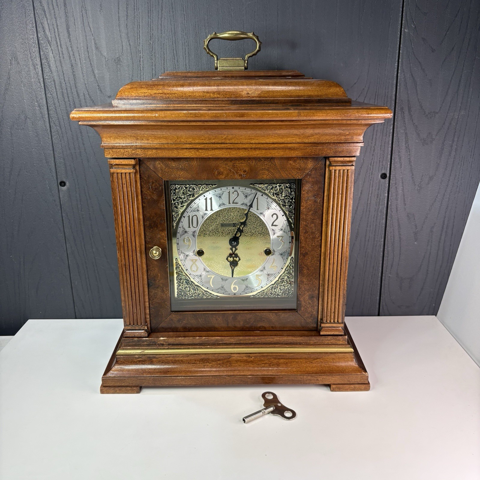 Vintage Howard Miller Thomas Tompion 612-436 Mantel Clock Triple Chime - Working