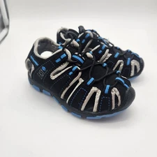 Easy USA Toddler Boys Water Shoes Slip On Closed Toe Drawstring Blue Black 8