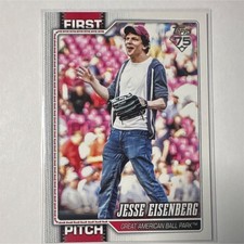 2026 Topps Series 1 First Pitch Jesse Eisenberg FP-5 Great American Ball Park