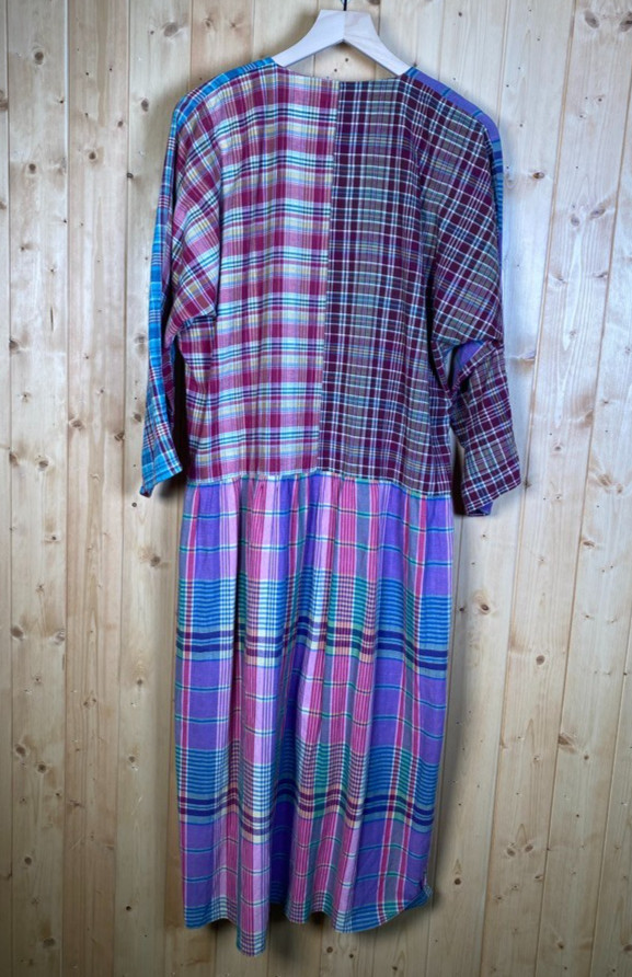 VTG Handmade Lagenlook Patchwork Shift Dress Drop… - image 5