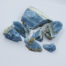 Natural CERTIFIED 84 Ct Blue Opal Rough Lot Rare Earth Mined Loose Gemstone