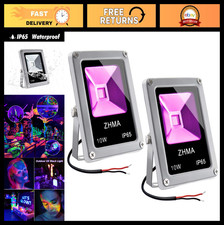 10W 12V LED Black Light - 2 Pack, Waterproof IP65 for Glow in the Dark, Party, B
